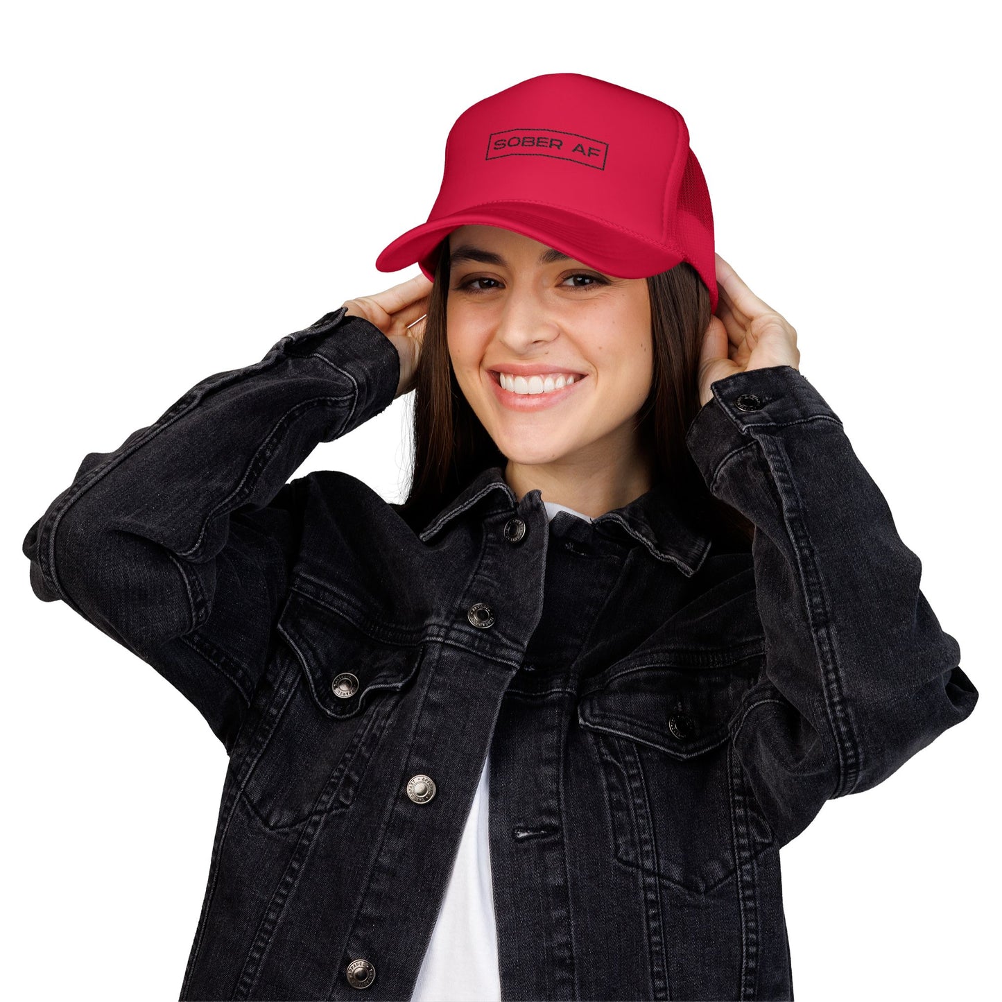 Sober AF Foam Trucker Hat (Embroidery)