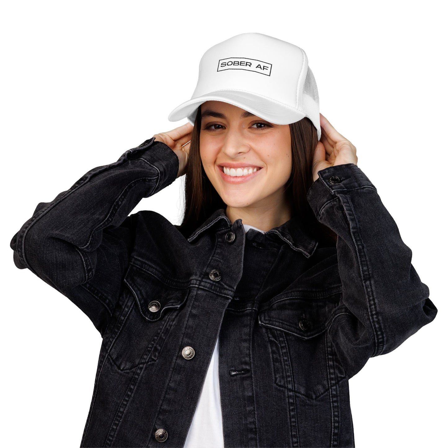 Sober AF Foam Trucker Hat (Embroidery)