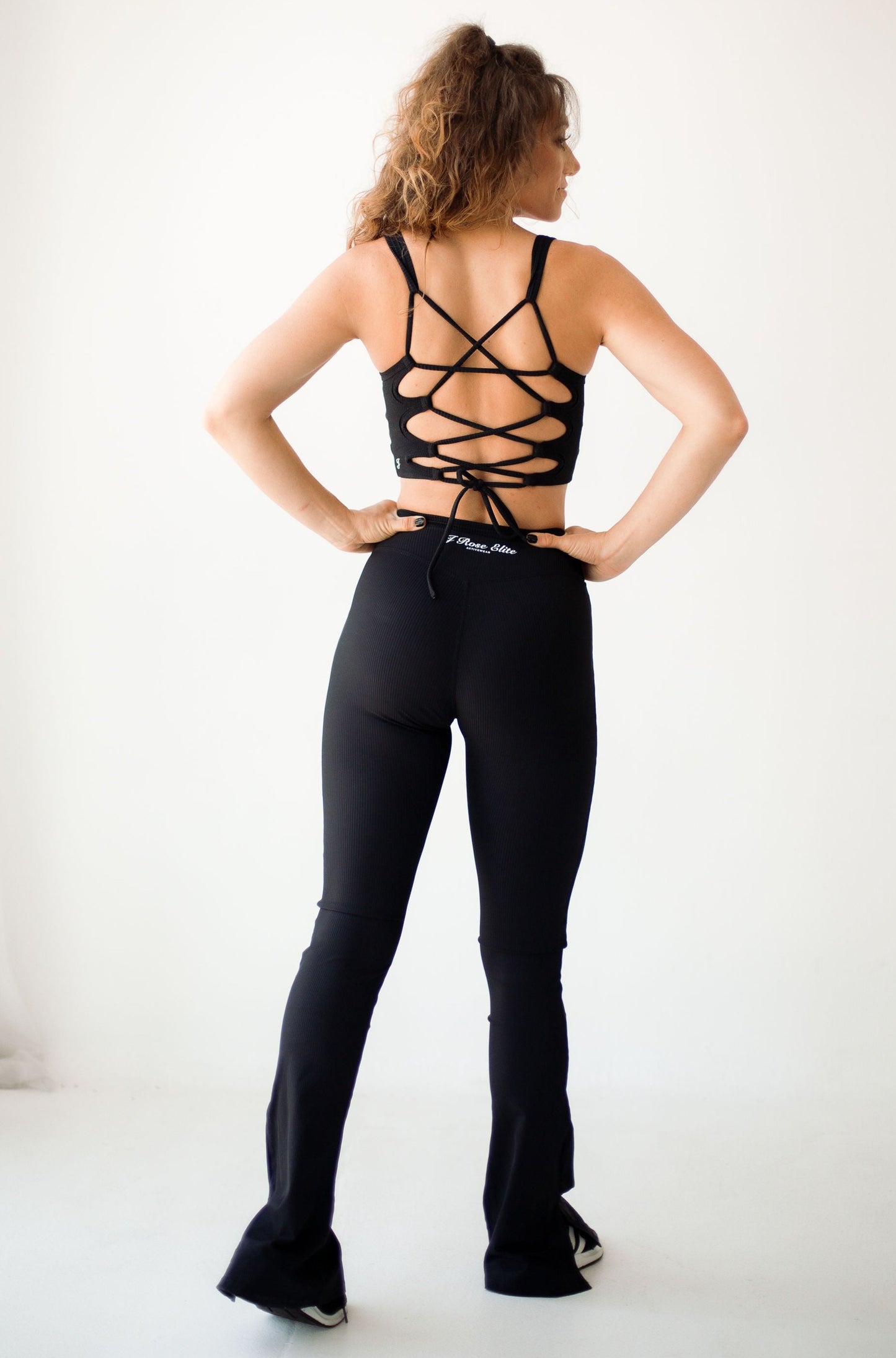 Blackout Ribbed Flares