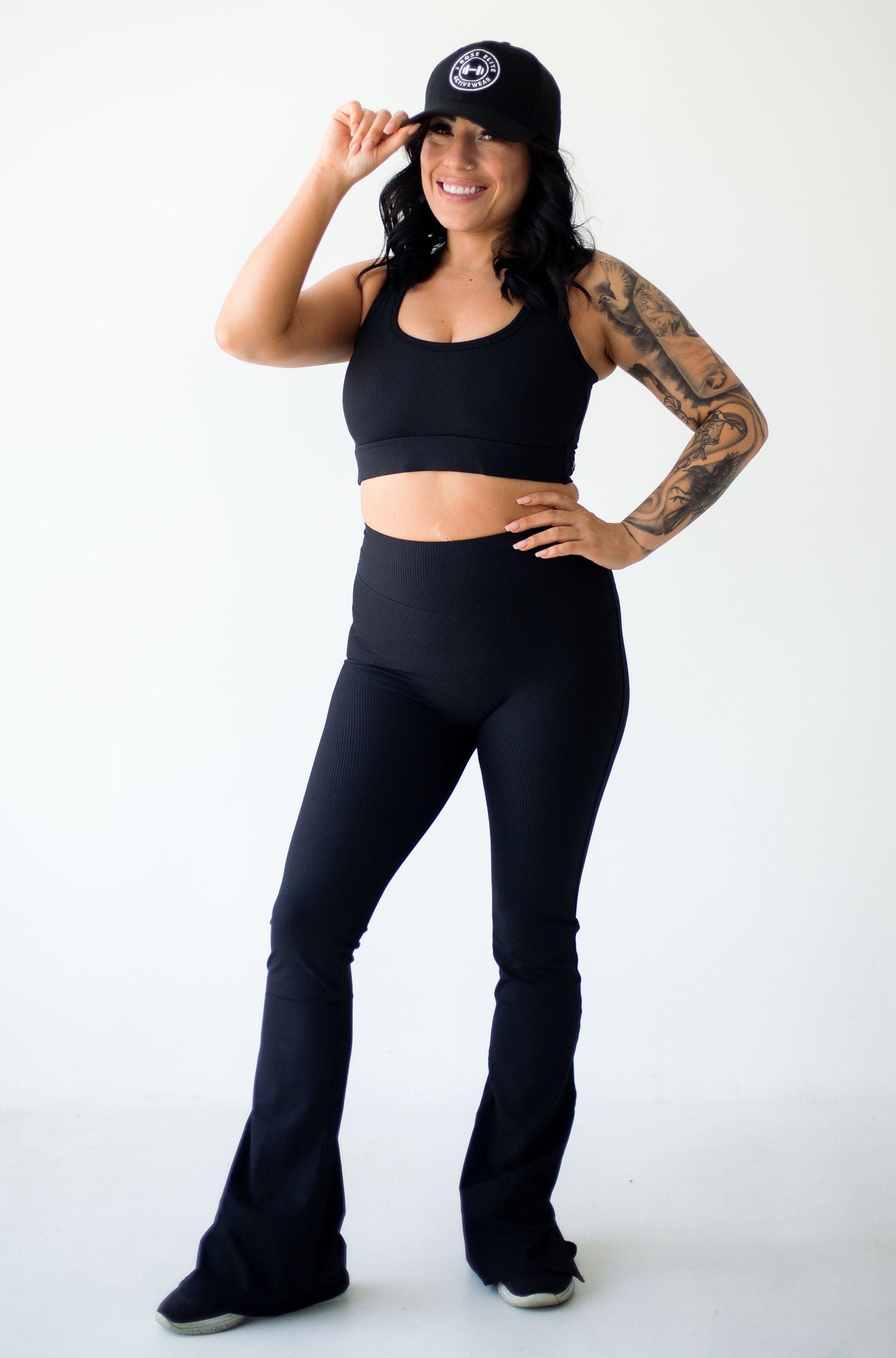 Blackout Ribbed Flares