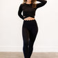 Criss Cross Long Sleeve-Black S,M,L