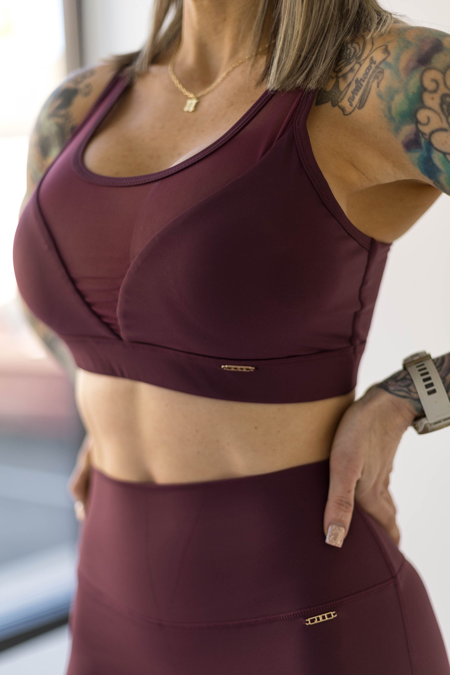 Refine Sports Bra - Burgundy