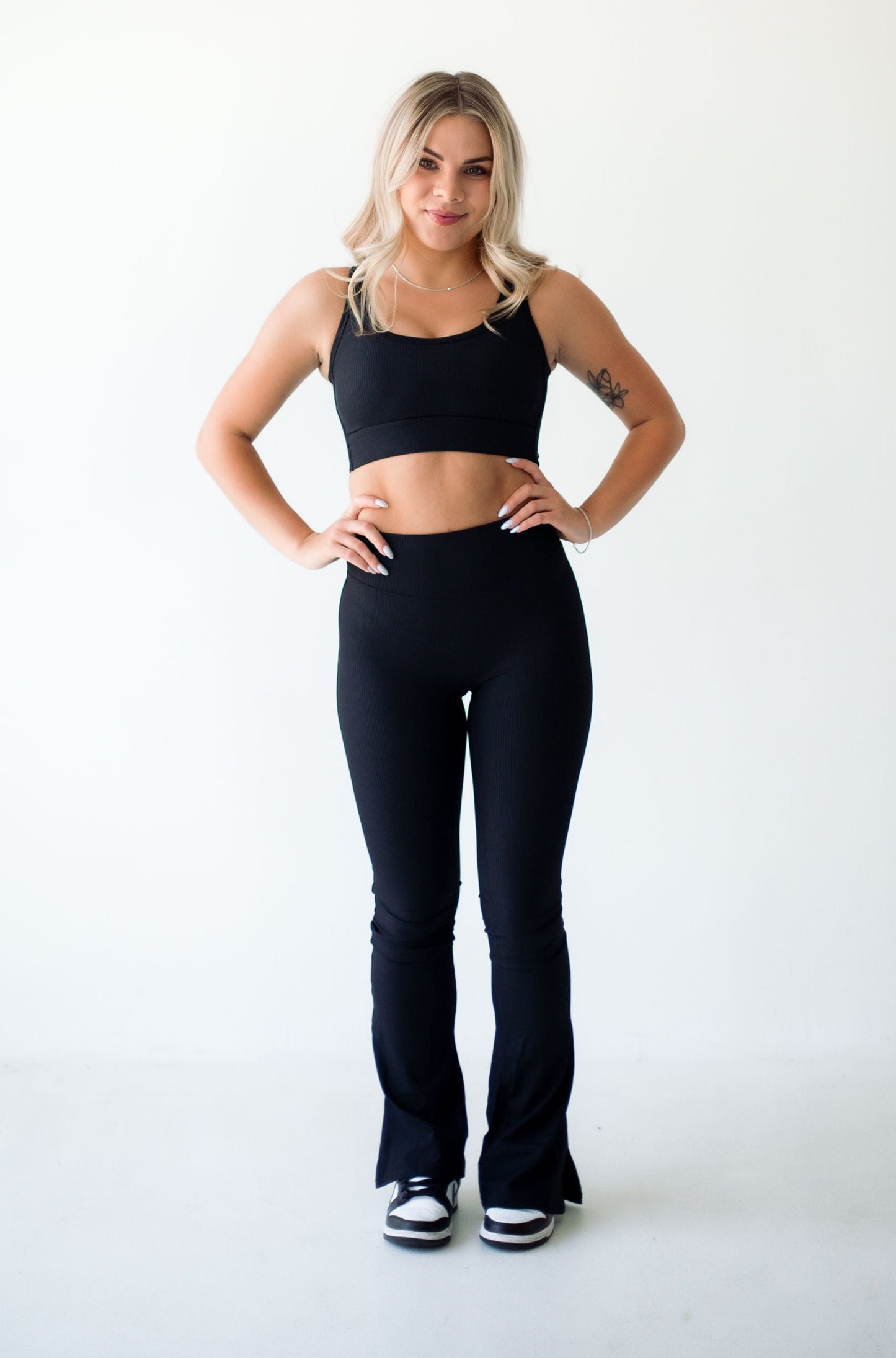 Blackout Ribbed Flares L & XL ONLY