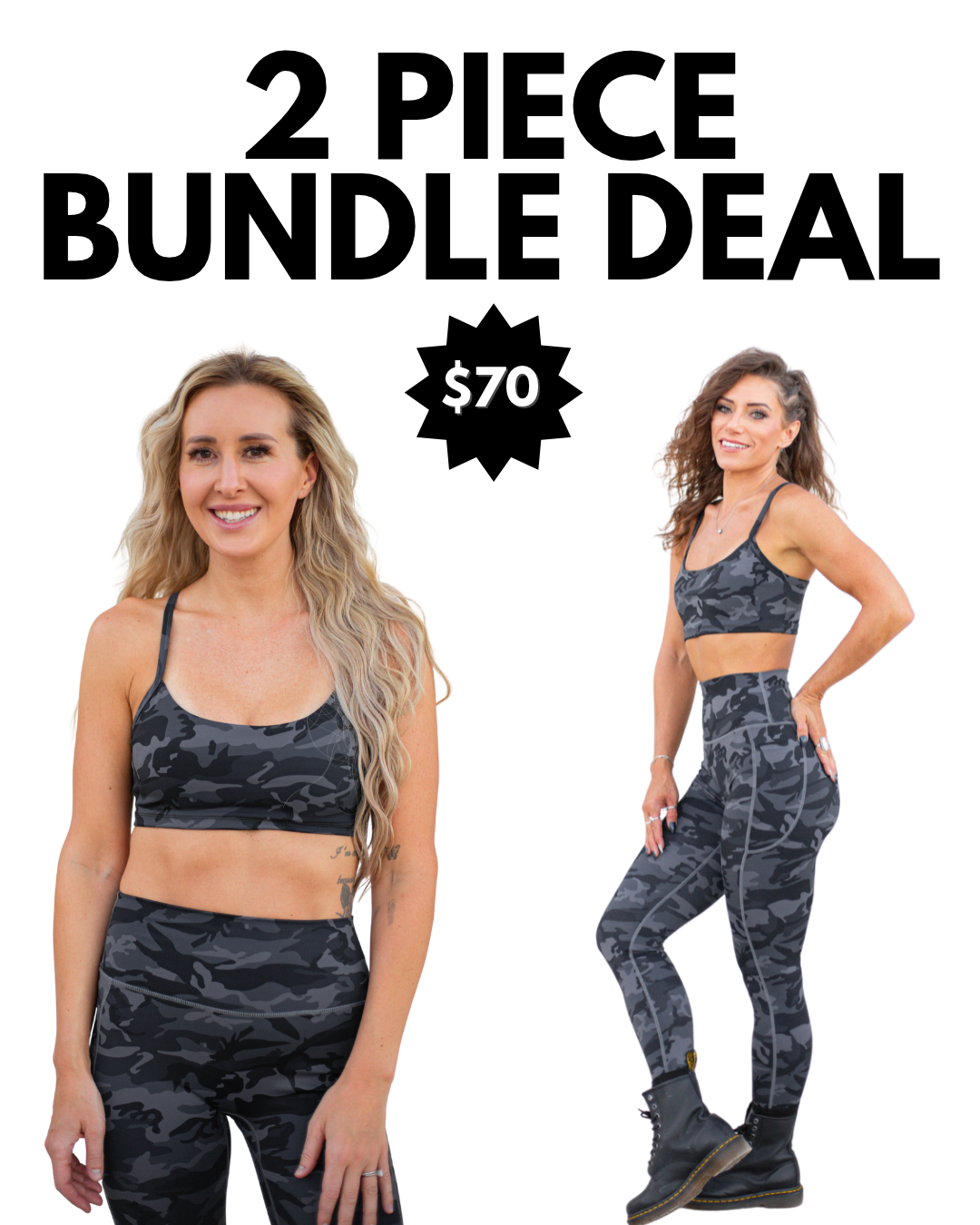 Camo Queens Bundle - Black - Leggings