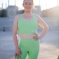 Good Vibes Green Sports Bra-SMALL ONLY, NO LOGO