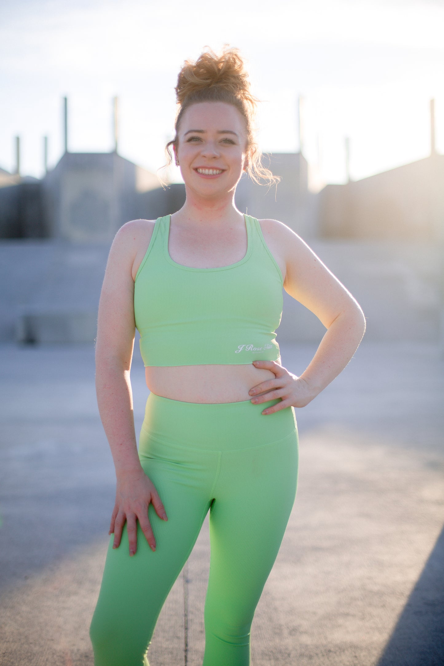 Good Vibes Green Sports Bra-SMALL ONLY, NO LOGO