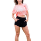 Solid Color Tie Dye Cropped Tops-S & L Only