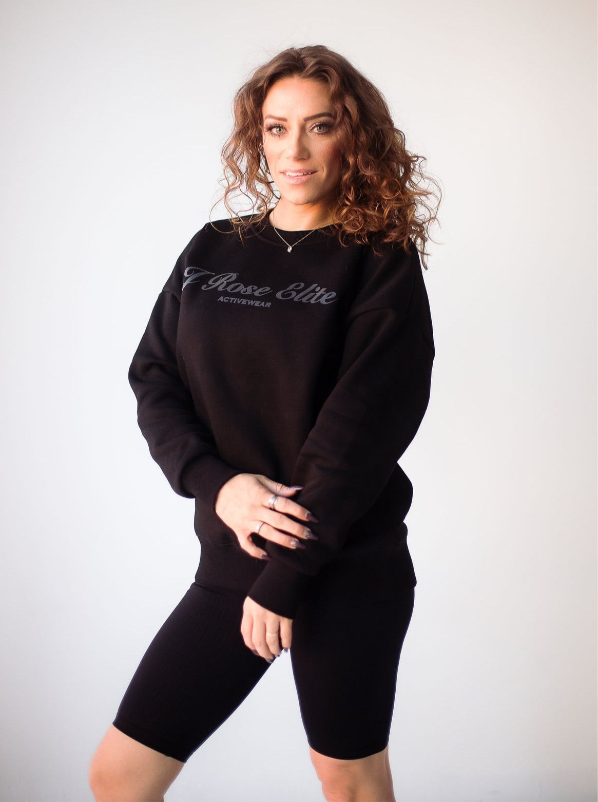 Obsidian Black Oversized Crewneck Sweatshirt- MEDIUM ONLY