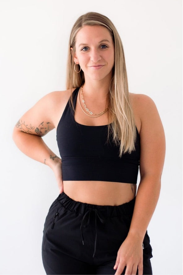 Essential Sports Bra-Black