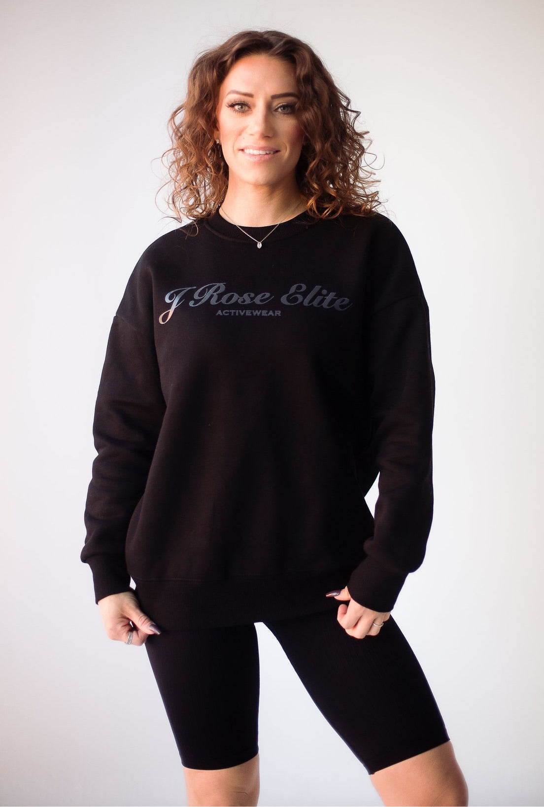 Obsidian Black Oversized Crewneck Sweatshirt- MEDIUM ONLY