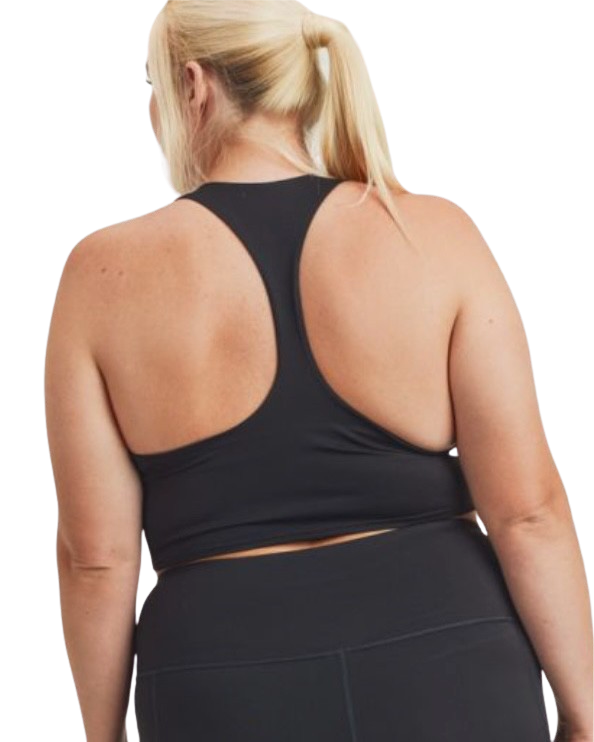 Curvy Racerback Cropped Top- 2XL & 3XL ONLY